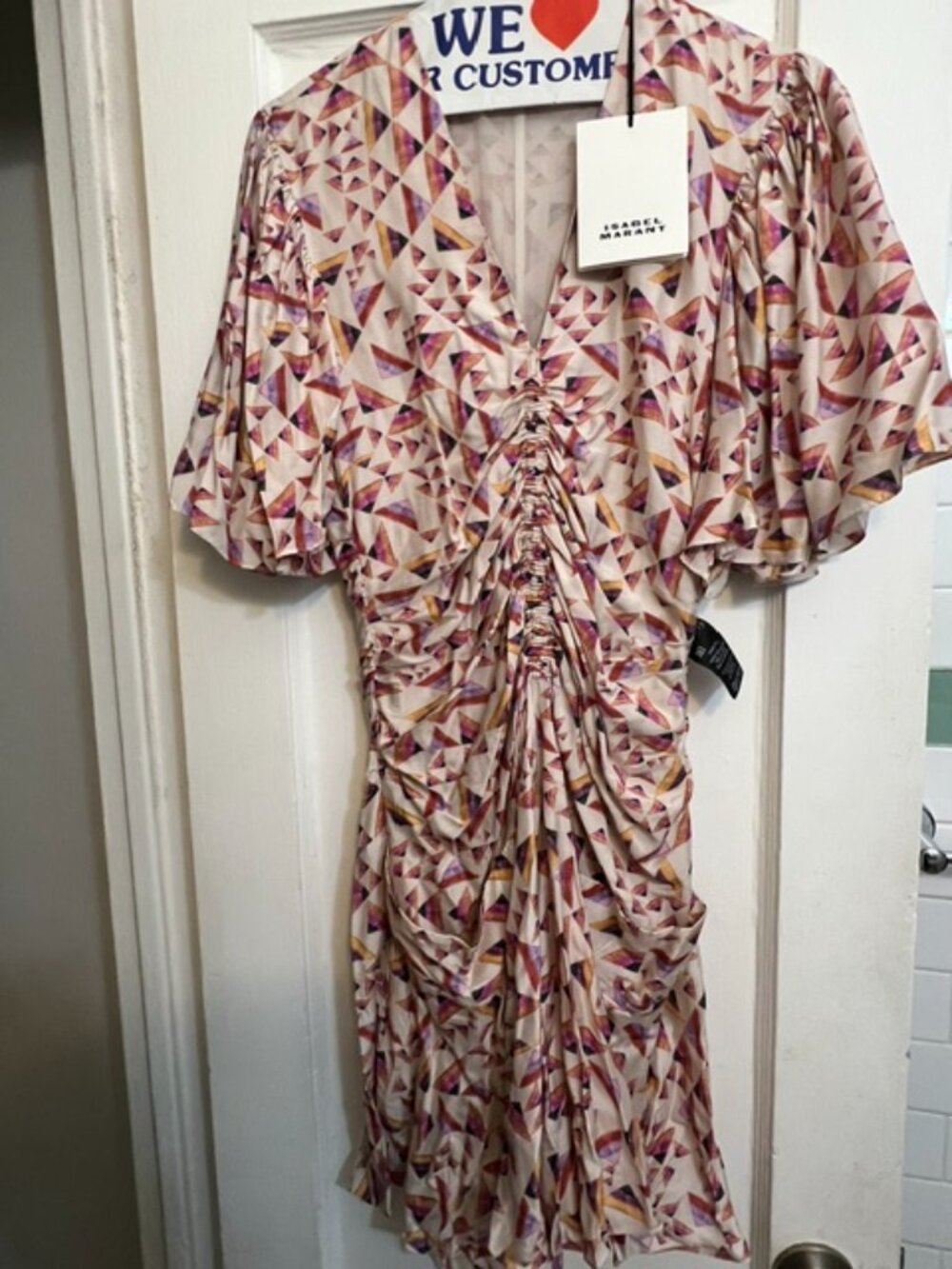 Isabel Marant Silk Lienne Dress, NWT. Size 38 (8). Fits like 2-4